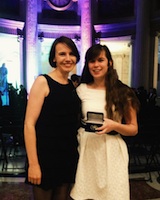 Dr Aoife McLysaght and Lara Cassidy at the Undergraduate Awards ceremony
