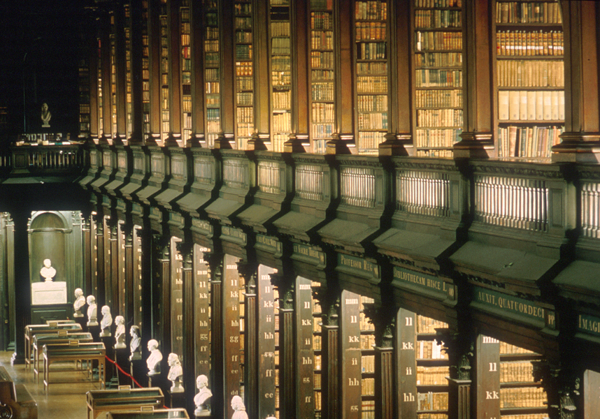 The long room in the College Library