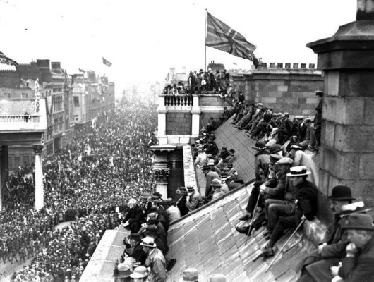 1919 Victory Parade through the streets of Dublin after the end of the Great War