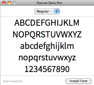 Install Font on Mac