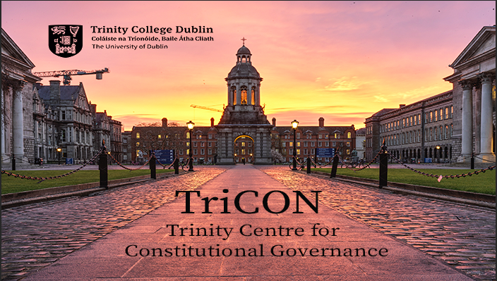 picture of trinity college at dusk