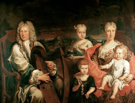 Portrait of William Archdeacon, an Irish merchant who settled in Bruges, with his family circa 1750 (Private Collection, Ghent)