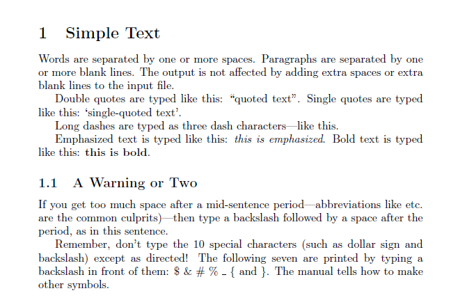 Latex Example