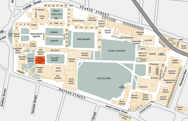 Trinity University Campus Map