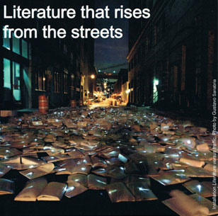 Literature on a street