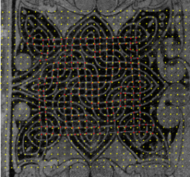 Extracted grid from interlace in the Book of Kells folio 33r