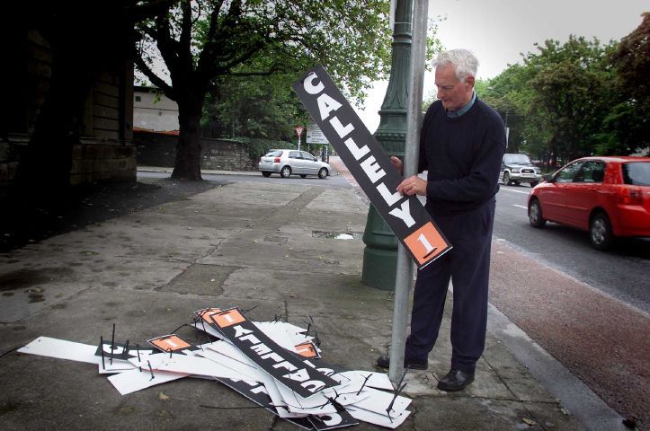 Taking down the posters