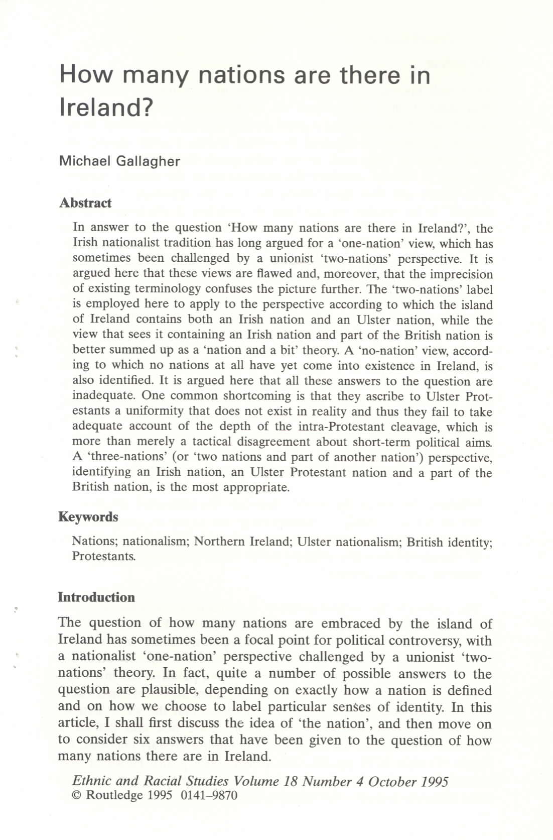 First page of article on Nations