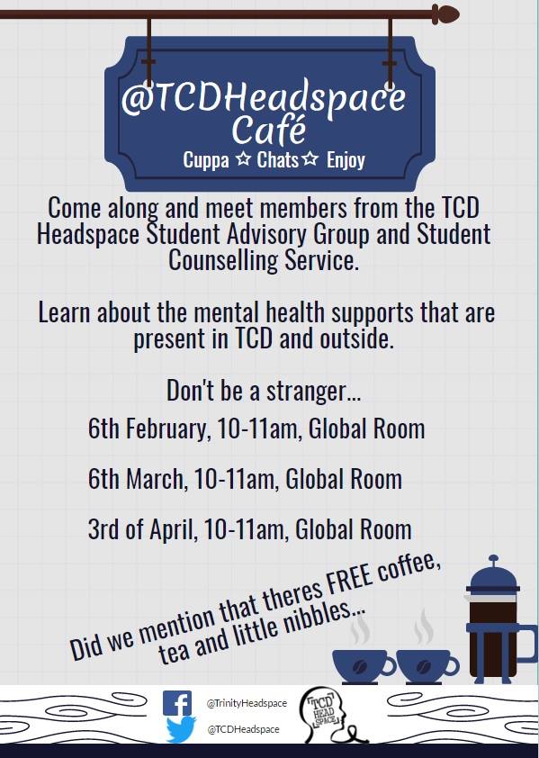 Flyer for Headspace Cafe events