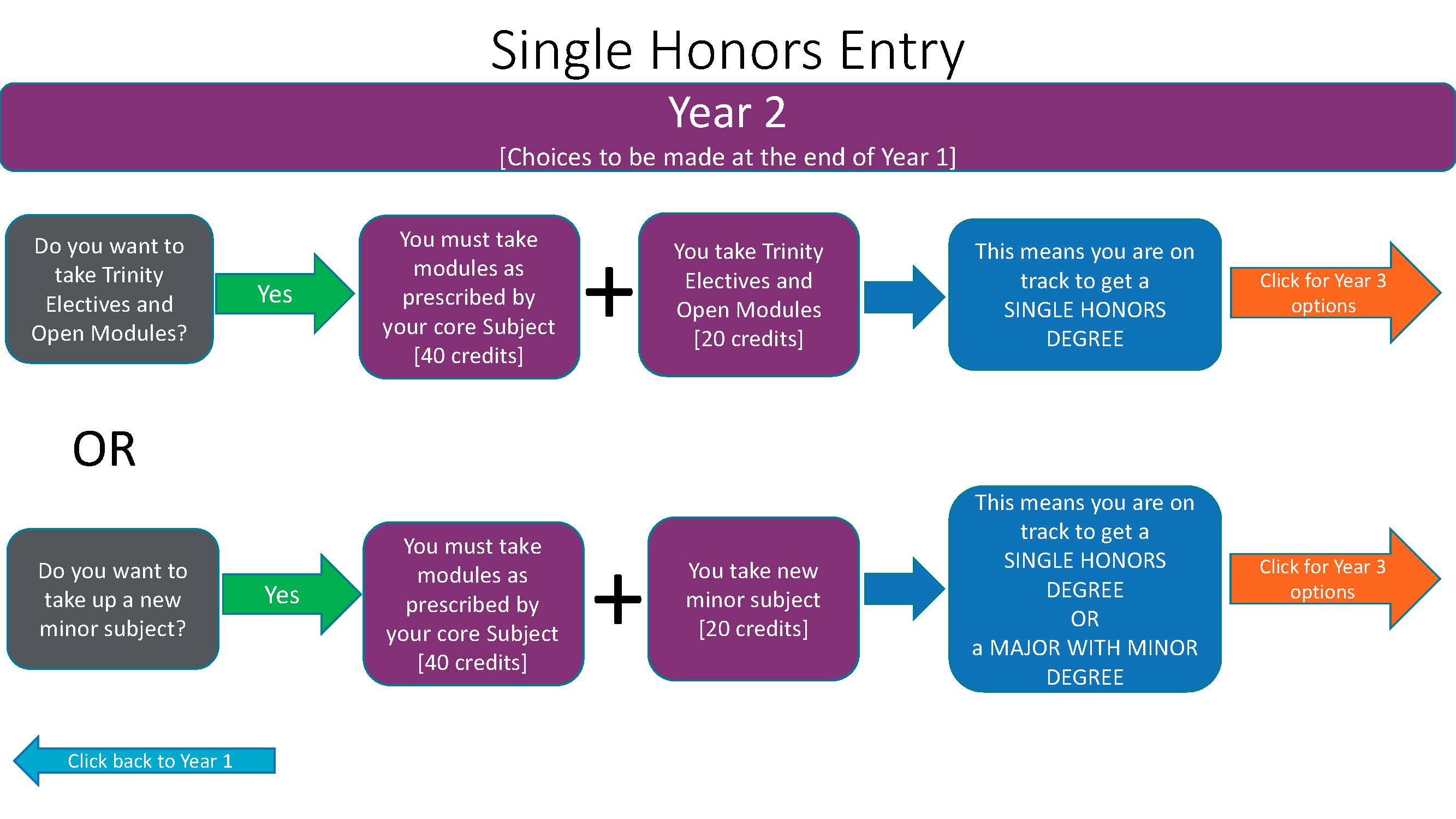 Pathway selection single honors student - Academic Registry - Trinity