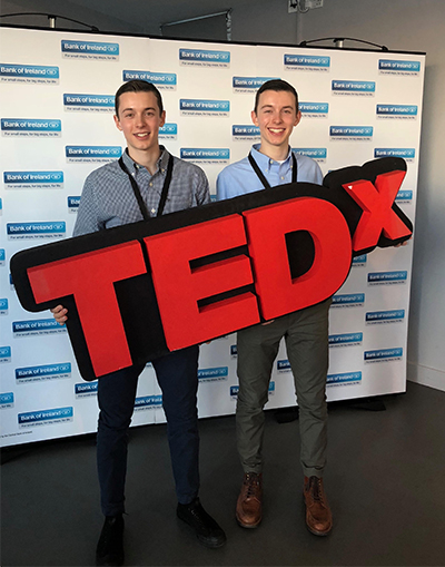 Ansell Twins together at TED X event.