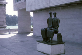 Henry Moore 'Two Seated Figures' (1952-3) on temporary loan from the artist 1967-69 