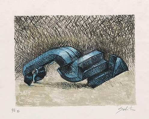 Sebastian 'Chac Mool Turquesa', lithograph