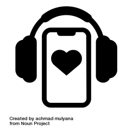 bw image of smartphone with headphones on