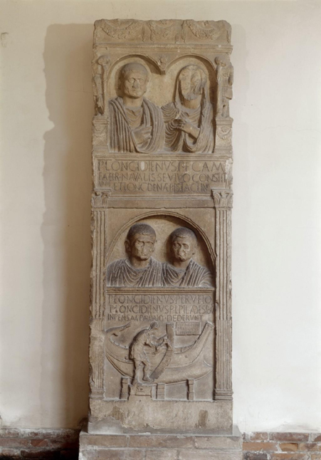 Funerary Stele of the Shipbuilder, Longidienus, Ravenna, early 1st c. CE (Credit: Artstor)