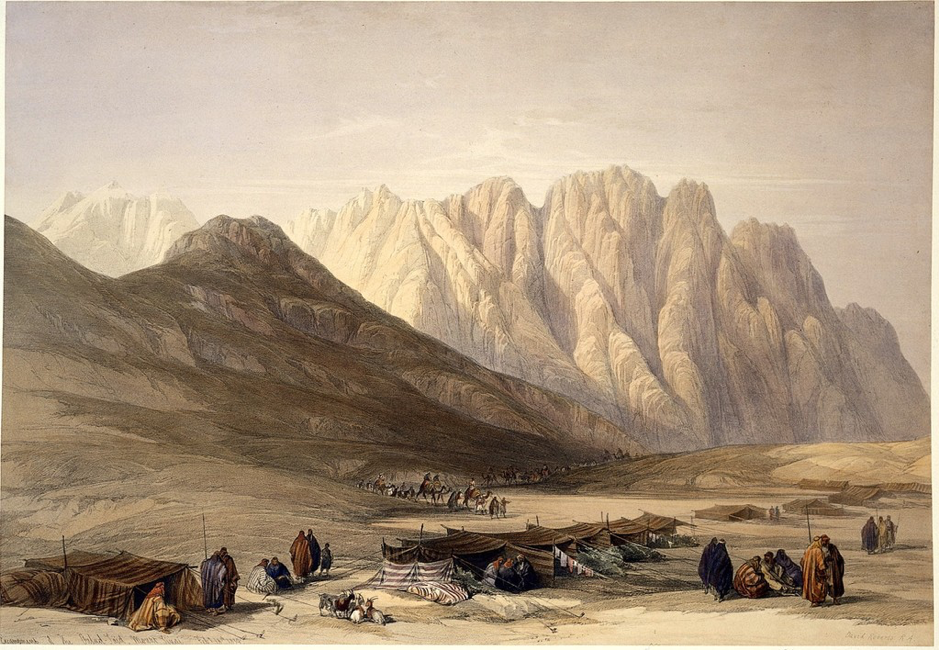 Encampment of the Aulad-Said, Mount Sinai, by David Roberts (1796–1864)