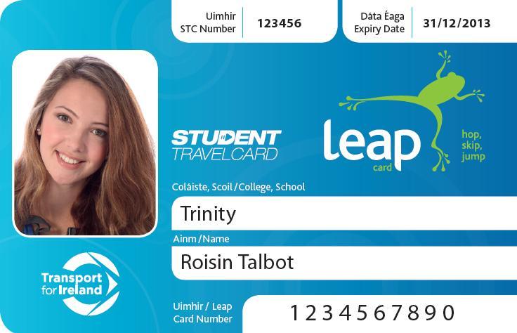 student travel card trinity