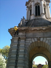Student abseiling