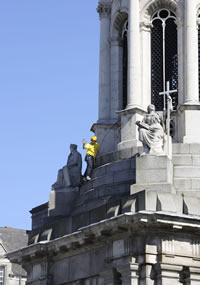 Student Abseiling Camponile 