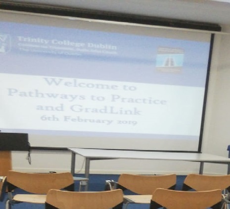 presentation screen in small lecture theatre