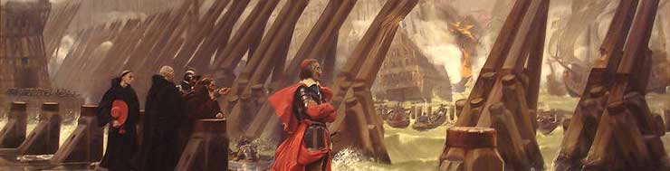 Cardinal Richelieu at the Siege of La Rochelle, Henri Motte, 1881