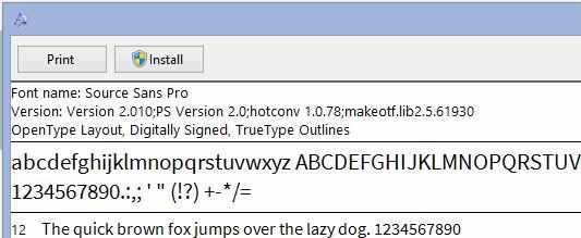 Install Font on Windows