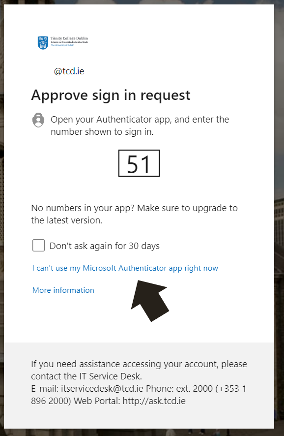 Screenshot of Approve sign in request screen with Microsoft Authenticator app number matching verification option shown.