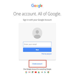 Google create account