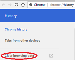 Chrome Clear Data