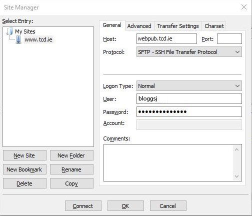 FileZilla General settings