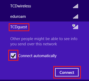 Wireless network Connect button