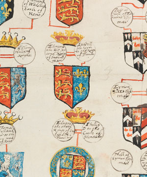 MS  11336: Heraldic pedigree of the Hartpole family