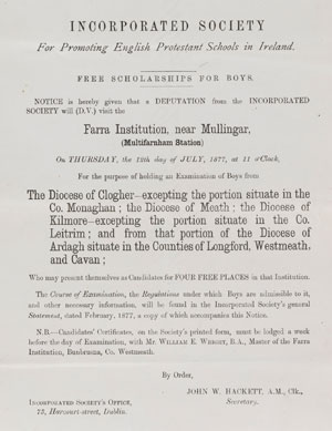 MS  5787/8/5: Incorporated Society for the Promotion  of Protestant Working Schools in Ireland