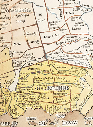 Detail of map from Ptolemy’s Geographiæ Libri VIII, Rome, 1490. DD.aa.10