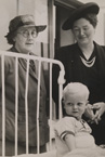 Photograph of Dorothy Price with a nurse and a patient