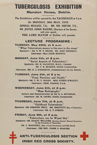 Flyer for the Tuberculosis Exhibition