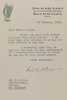 Letter from Noël Browne