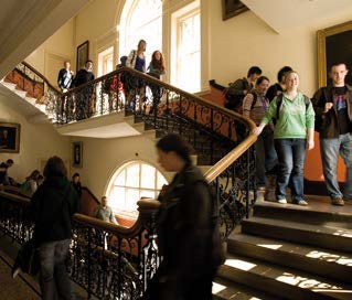 students on stairs