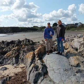  Core of folding in Carboniferous Loughshinny Formation