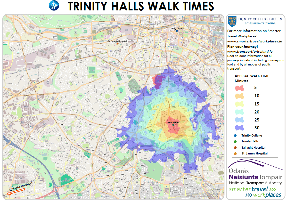 Trinity Hall walking map