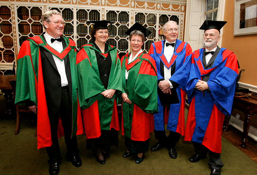 David Farrington, Ann Dowling, Jocelyn Bell Burnell, David Attenborough and Terry Pratchett.