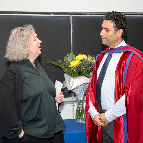 Provost Linda Doyle with Professor Taha Yasseri