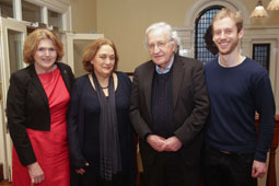 Tom Pegram with Noam Chomsky 