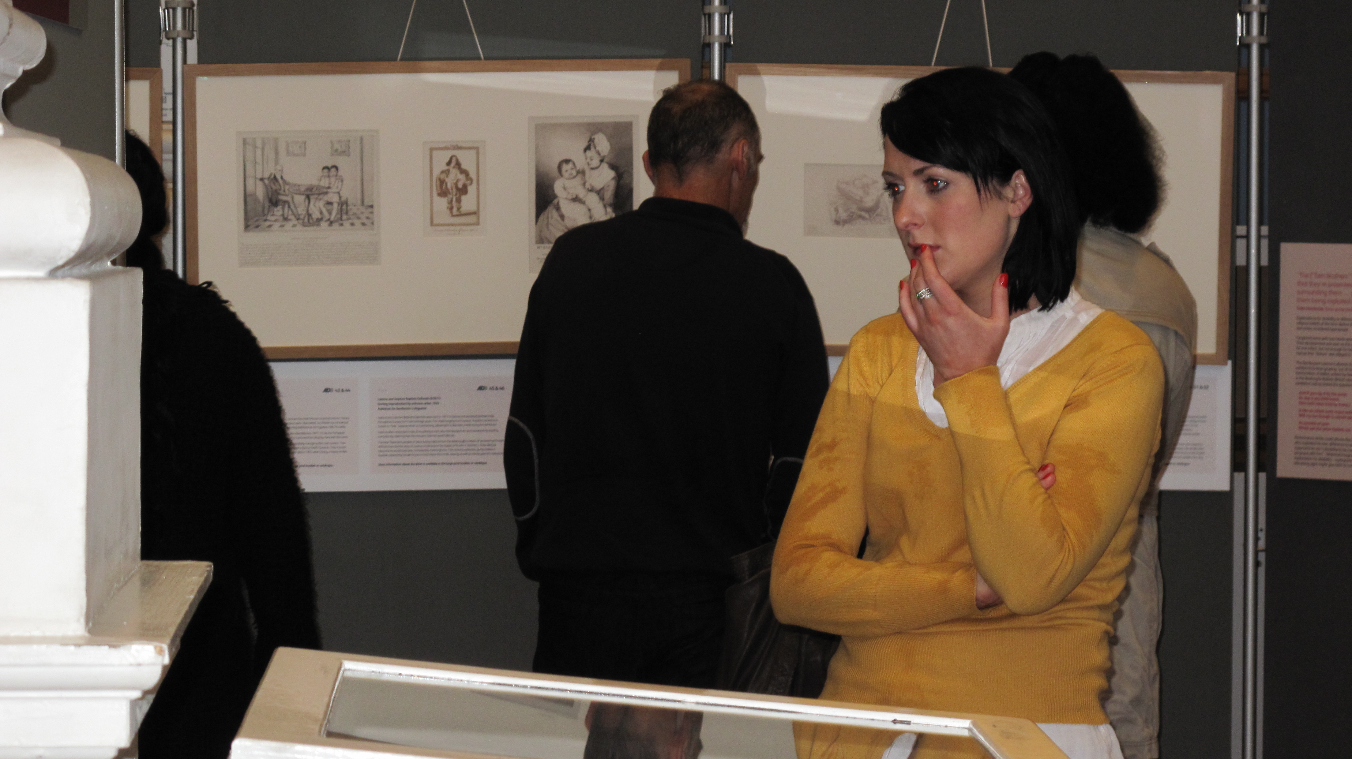Student viewing the exhibition
