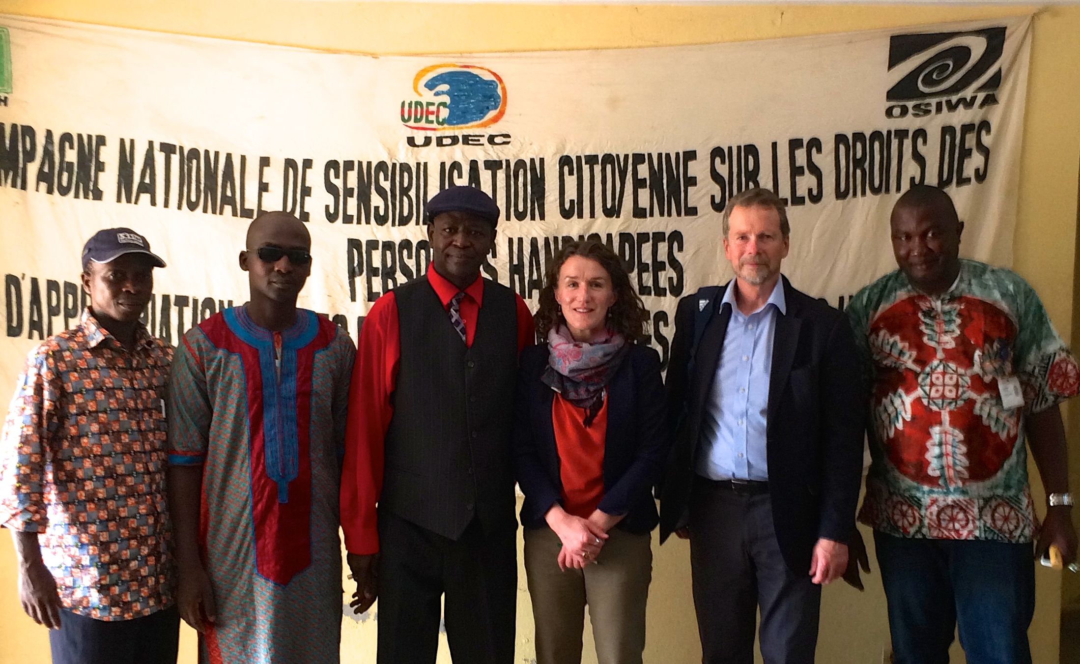 Trevor, Mairead and NGO members in Guinea.