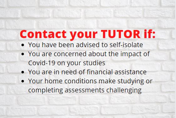 When to contact your Tutor